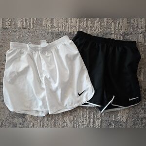 Nike White and Black Athletic Shorts